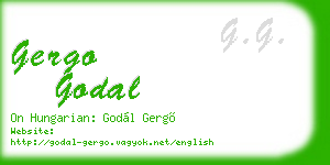 gergo godal business card